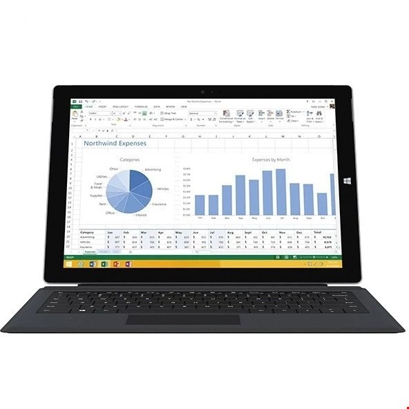 تبلت مایکروسافت Surface Pro 3 ظرفیت 128 گیگابایت با رم 4 گیگابایت و کیبورد -12اینچ-استوک